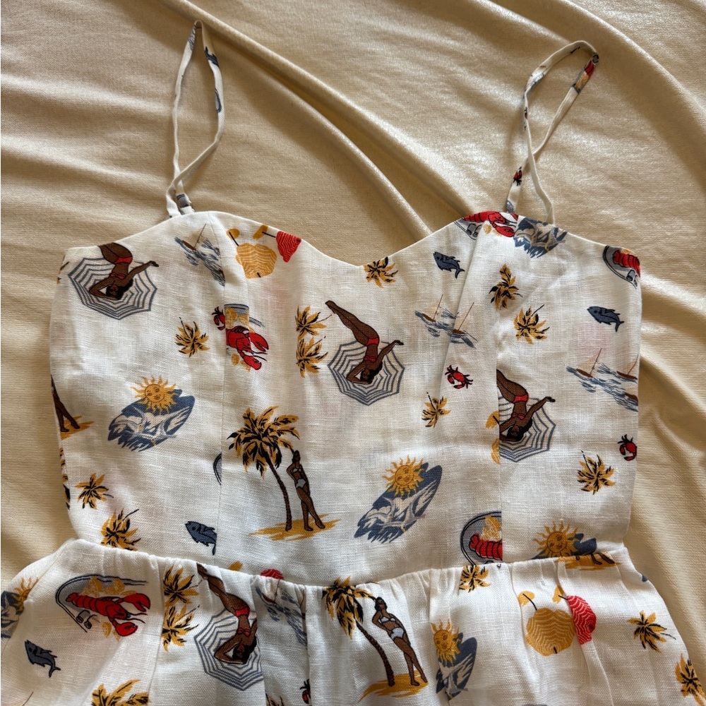 Reformation White Tropez Lobster Dress